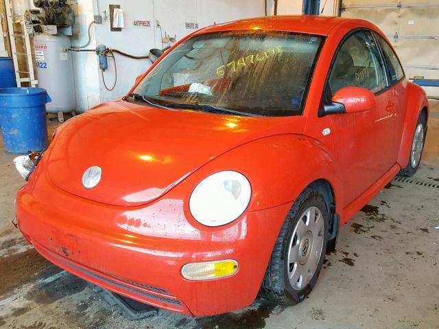 3VWBB21C52M436380 - 2002 VOLKSWAGEN NEW BEETLE RED photo 2