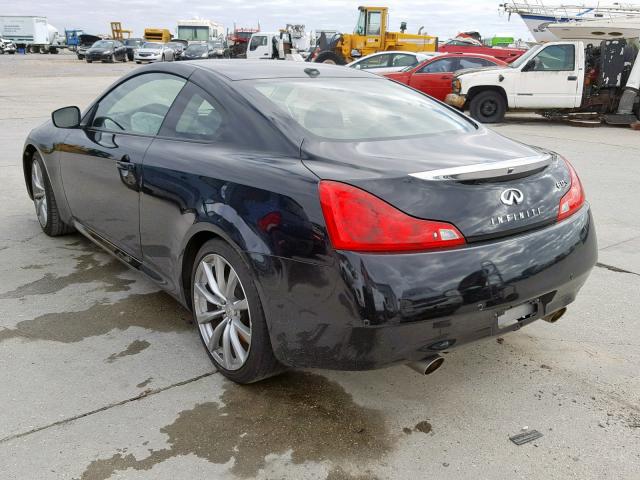 JN1CV6EK3AM101140 - 2010 INFINITI G37 BASE BLACK photo 3