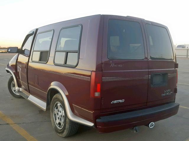 1GBDM19X55B117309 - 2005 CHEVROLET ASTRO MAROON photo 3