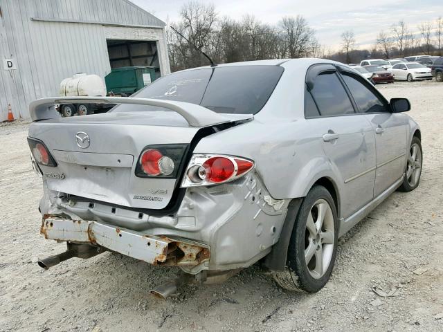 1YVHP80D875M14358 - 2007 MAZDA 6 S SILVER photo 4