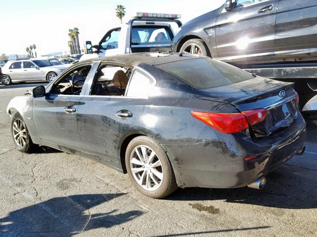 JN1AV7AP6EM690253 - 2014 INFINITI Q50 HYBRID BLACK photo 3