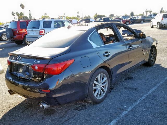 JN1AV7AP6EM690253 - 2014 INFINITI Q50 HYBRID BLACK photo 4