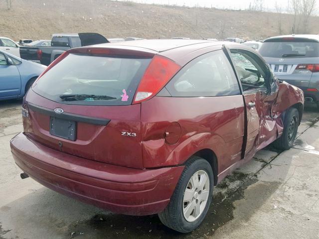 1FAHP31N96W183498 - 2006 FORD FOCUS ZX3 RED photo 4