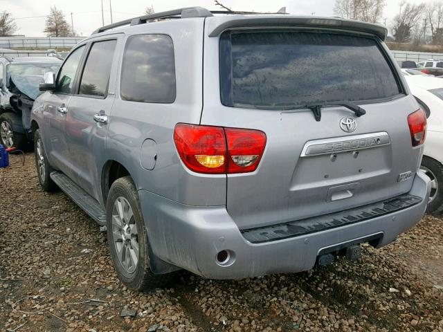 5TDJY5G14DS091026 - 2013 TOYOTA SEQUOIA LI GRAY photo 3