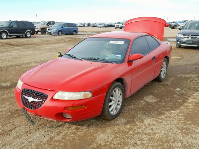 4C3AU52N5XE068129 - 1999 CHRYSLER SEBRING LX RED photo 2