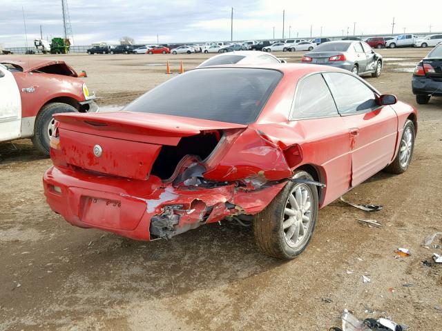 4C3AU52N5XE068129 - 1999 CHRYSLER SEBRING LX RED photo 4