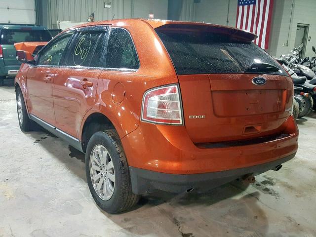 2FMDK49C98BB13614 - 2008 FORD EDGE LIMIT ORANGE photo 3