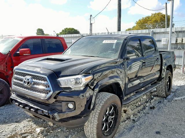 3TMAZ5CN3HM049796 - 2017 TOYOTA TACOMA DOU BLACK photo 2