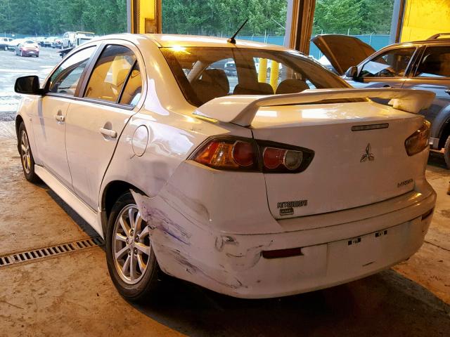 JA32V2FW4CU017574 - 2012 MITSUBISHI LANCER SE WHITE photo 3