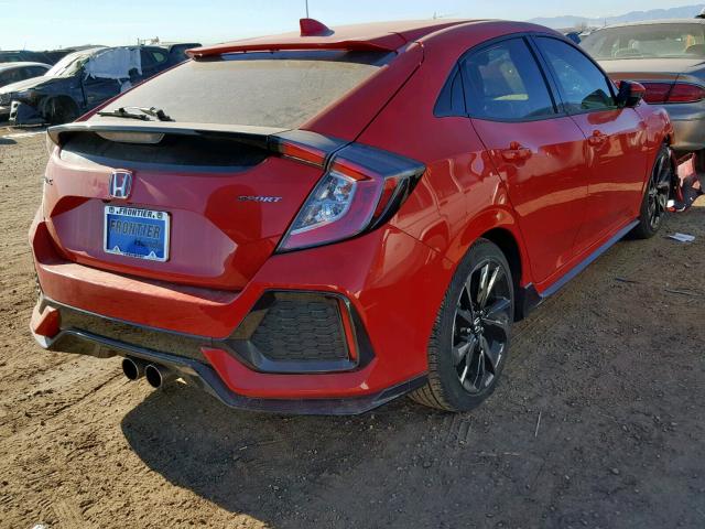 SHHFK7H48JU232416 - 2018 HONDA CIVIC SPOR RED photo 4