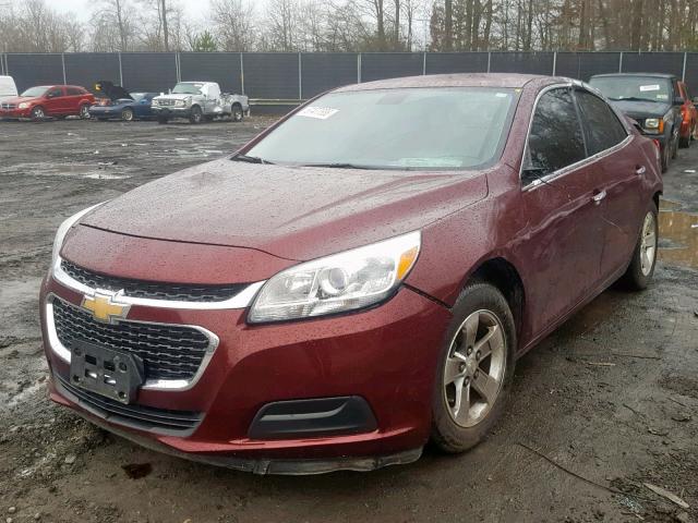 1G11C5SL8FF107618 - 2015 CHEVROLET MALIBU 1LT BURGUNDY photo 2