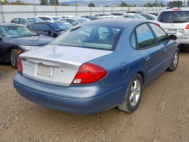 1FAFP55S11A152240 - 2001 FORD TAURUS SES BLUE photo 4