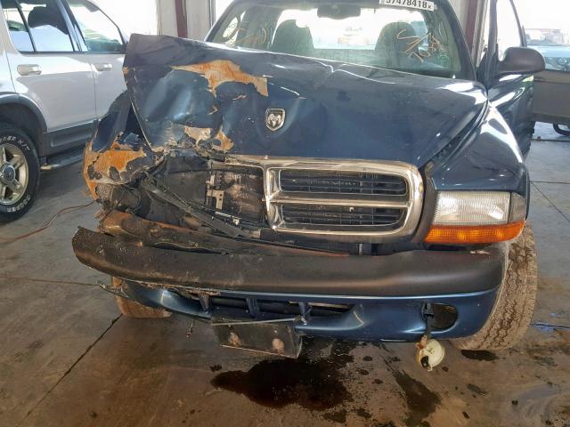 1D7GL32N84S507034 - 2004 DODGE DAKOTA SPO BLUE photo 7