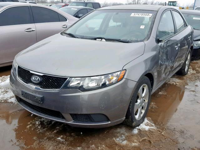 KNAFU4A23A5308612 - 2010 KIA FORTE EX GRAY photo 2