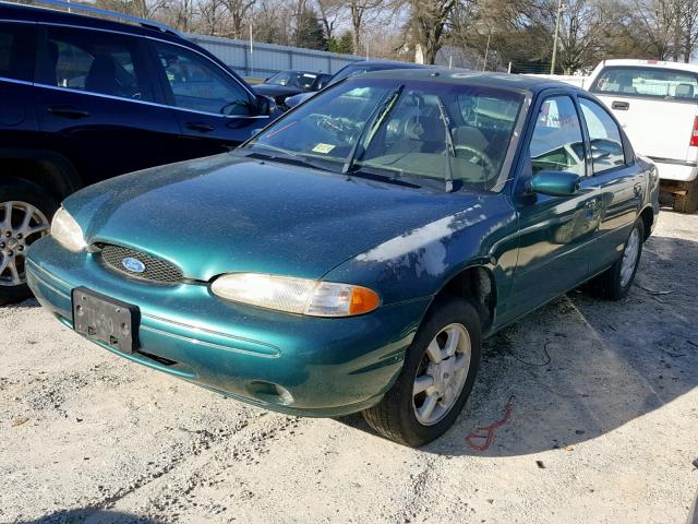 1FALP6533TK205762 - 1996 FORD CONTOUR GL GREEN photo 2