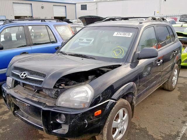 KM8JM12B05U222000 - 2005 HYUNDAI TUCSON GL BLACK photo 2