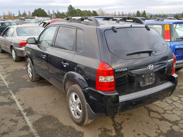 KM8JM12B05U222000 - 2005 HYUNDAI TUCSON GL BLACK photo 3