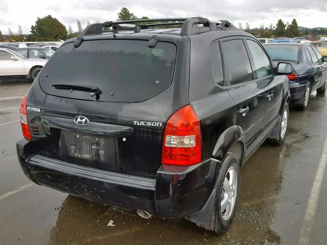 KM8JM12B05U222000 - 2005 HYUNDAI TUCSON GL BLACK photo 4