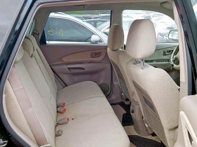 KM8JM12B05U222000 - 2005 HYUNDAI TUCSON GL BLACK photo 6