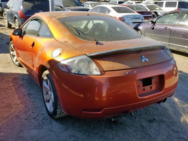 4A3AK24F96E017543 - 2006 MITSUBISHI ECLIPSE GS ORANGE photo 3