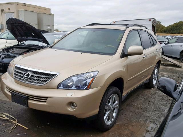 JTJGW31U582009886 - 2008 LEXUS RX 400H GOLD photo 2