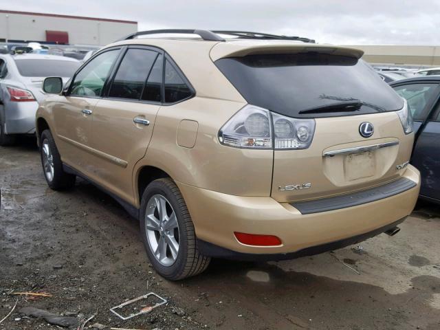 JTJGW31U582009886 - 2008 LEXUS RX 400H GOLD photo 3