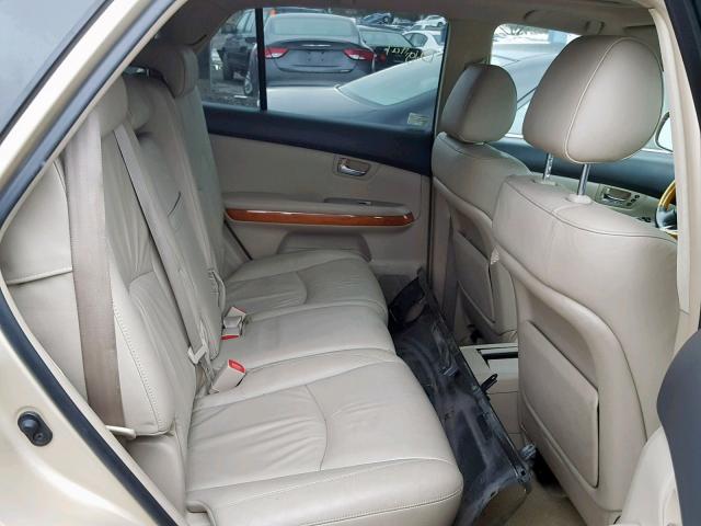 JTJGW31U582009886 - 2008 LEXUS RX 400H GOLD photo 6