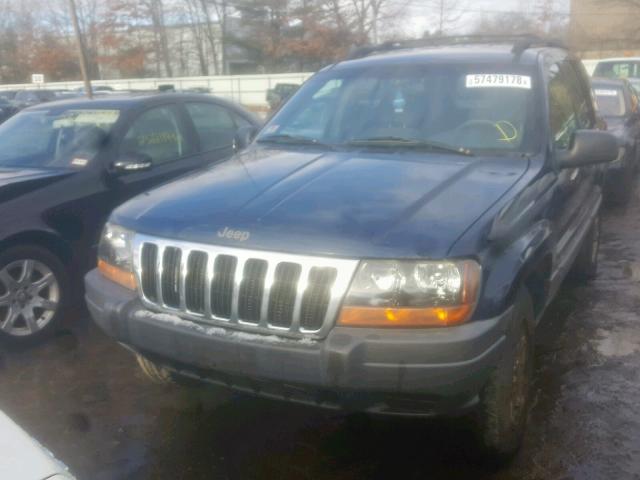 1J4GW48S71C670276 - 2001 JEEP GRAND CHER BLUE photo 2