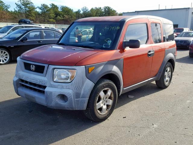 5J6YH28523L041959 - 2003 HONDA ELEMENT EX ORANGE photo 2