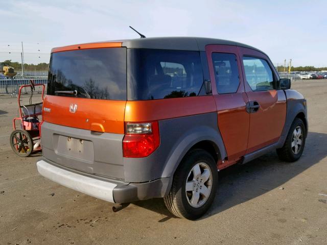 5J6YH28523L041959 - 2003 HONDA ELEMENT EX ORANGE photo 4