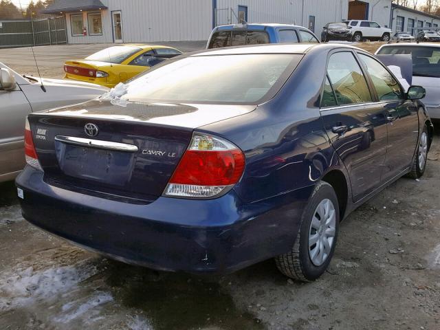 4T1BE32K36U160753 - 2006 TOYOTA CAMRY LE/X BLUE photo 4