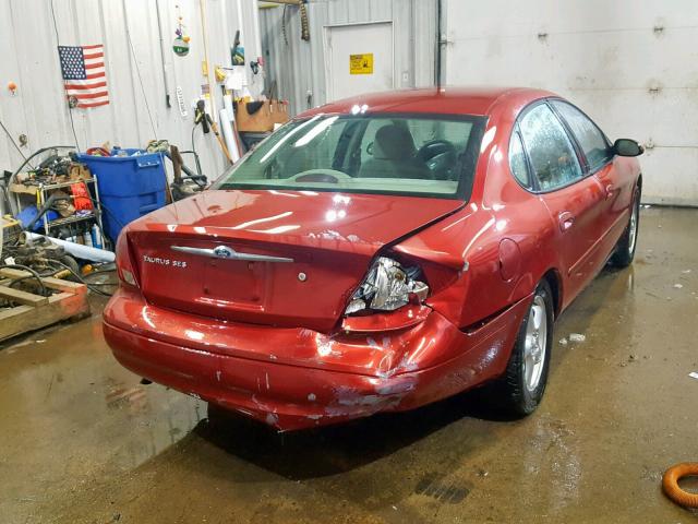 1FAFP55S5YA280832 - 2000 FORD TAURUS SES RED photo 4