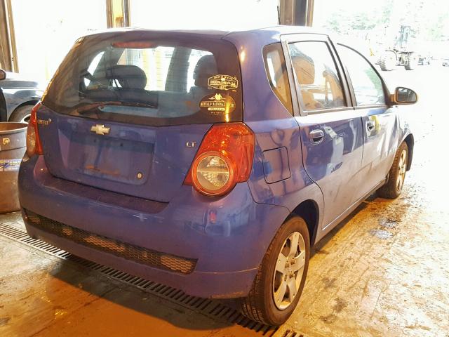 KL1TD6DE4BB161685 - 2011 CHEVROLET AVEO LS BLUE photo 4