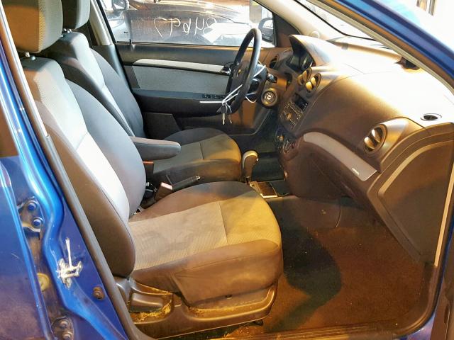 KL1TD6DE4BB161685 - 2011 CHEVROLET AVEO LS BLUE photo 5