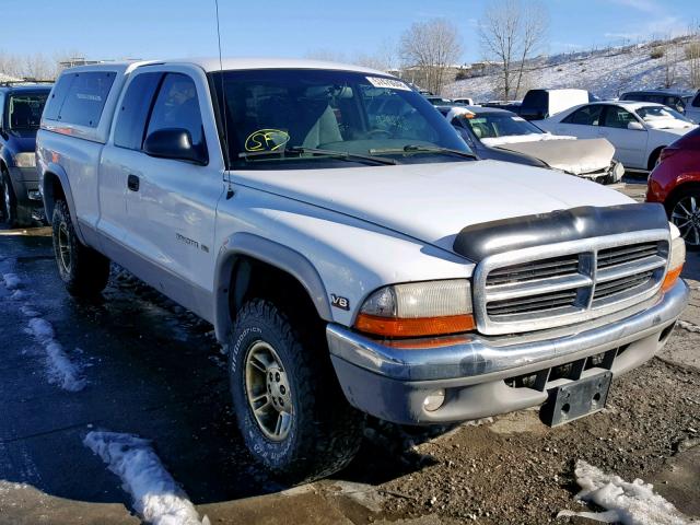 1B7GG22Y8XS130471 - 1999 DODGE DAKOTA WHITE photo 1