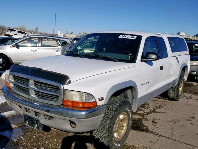 1B7GG22Y8XS130471 - 1999 DODGE DAKOTA WHITE photo 2