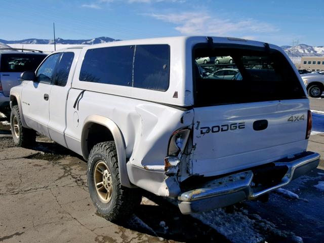 1B7GG22Y8XS130471 - 1999 DODGE DAKOTA WHITE photo 3