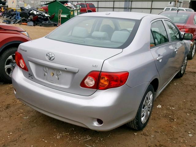 1NXBU4EE3AZ340256 - 2010 TOYOTA COROLLA BA SILVER photo 4