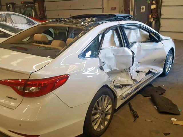 5NPE34AF9FH245639 - 2015 HYUNDAI SONATA SPO WHITE photo 9