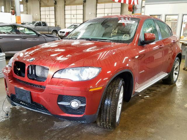 5UXFG43529L222375 - 2009 BMW X6 XDRIVE3 MAROON photo 2