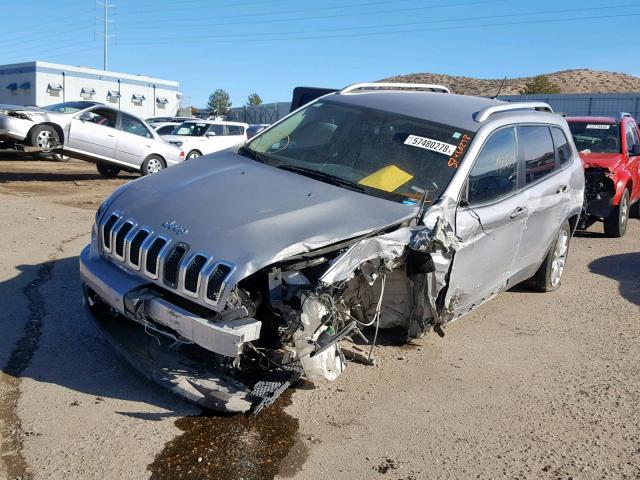 1C4PJMDS4EW254510 - 2014 JEEP CHEROKEE L SILVER photo 2