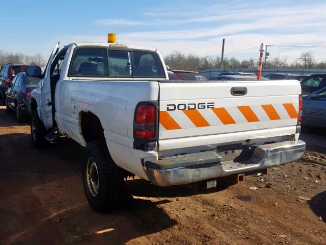 3B7KF26Z71M563537 - 2001 DODGE RAM 2500 WHITE photo 3