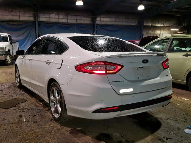 3FA6P0H70DR290405 - 2013 FORD FUSION SE WHITE photo 3