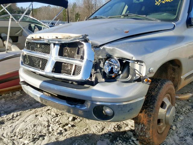 3D7MS48C65G787093 - 2005 DODGE RAM 3500 S SILVER photo 9