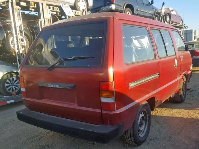 JT4YR29V0K5071871 - 1989 TOYOTA VAN WAGON RED photo 4