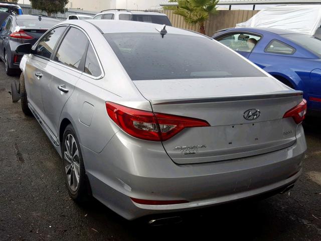 5NPE34AF5FH054445 - 2015 HYUNDAI SONATA SPO SILVER photo 3