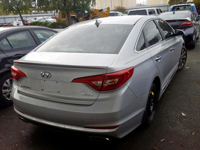 5NPE34AF5FH054445 - 2015 HYUNDAI SONATA SPO SILVER photo 4