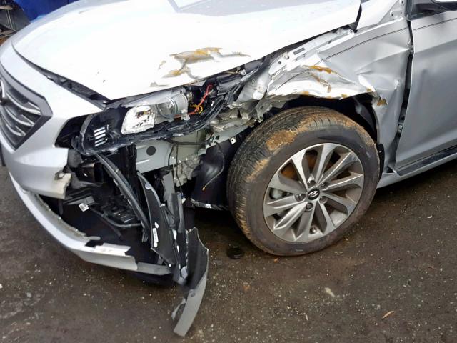 5NPE34AF5FH054445 - 2015 HYUNDAI SONATA SPO SILVER photo 9