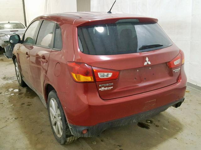 4A4AR3AU3EE024504 - 2014 MITSUBISHI OUTLANDER MAROON photo 3