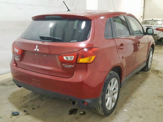 4A4AR3AU3EE024504 - 2014 MITSUBISHI OUTLANDER MAROON photo 4